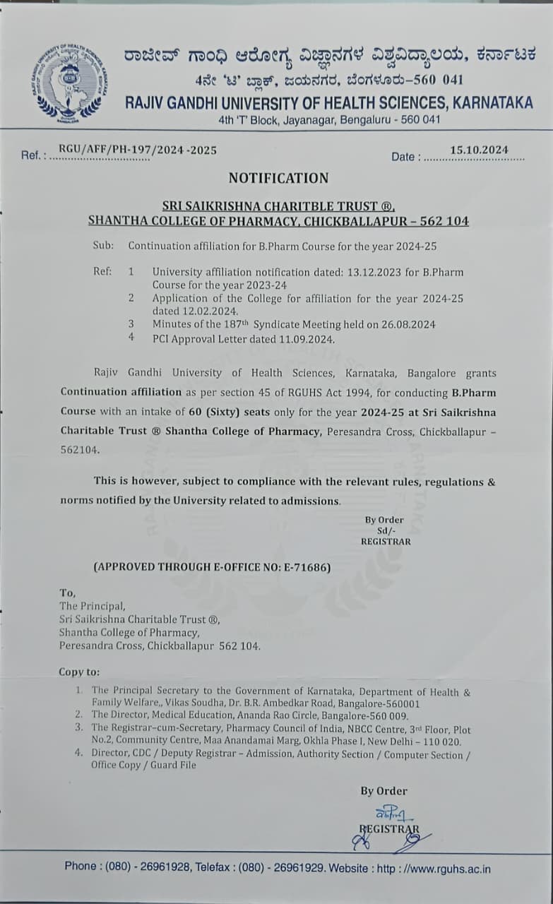 Shantha College of Pharmacy